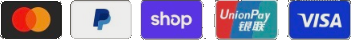 Mastercard, PayPal, Shop Pay, UnionPay and Visa accepted